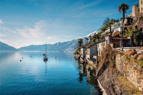 Blick über den Lago Maggiore.