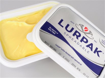 Sainsbury is getting much attention for its anti-theft protection of this salted butter called Lurpak.