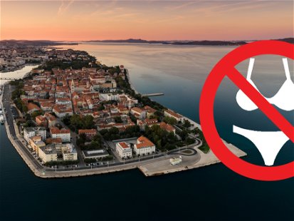 Zadar will keine Touristen in Badekleidung.