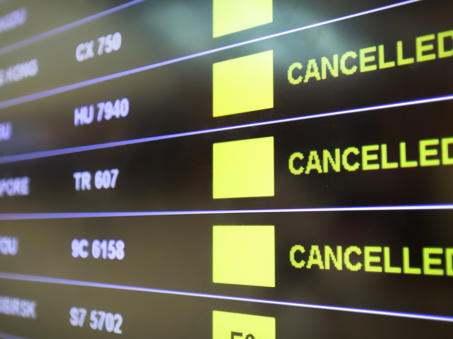 Many flights have been cancelled in the past weeks.
