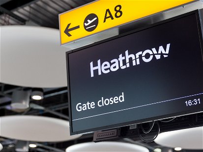 Heathrow airport in London.