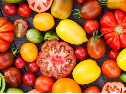 Tomatoes come in a huge range of colours and flavours.
