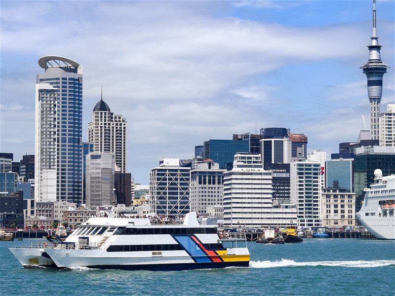 A cruise ship in Auckland, New Zealand
