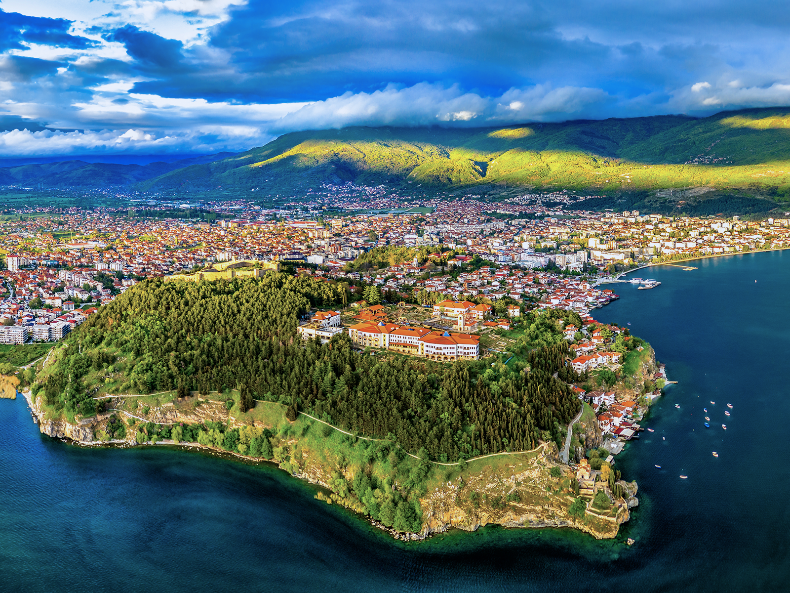 Die&nbsp;Festung Samuel&nbsp;in Ohrid in Nordmazedonien.