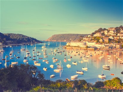 Salcombe, a popular holiday resort and adorable town in the South Hams district of Devon.
