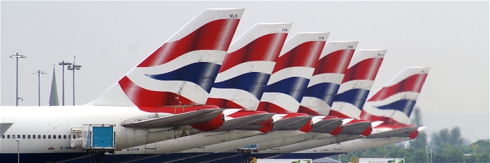 British Airways planes at Heathrow.