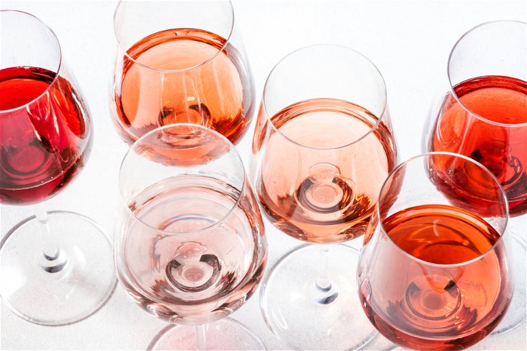 Rosé wines can range from pale to deep-coloured.