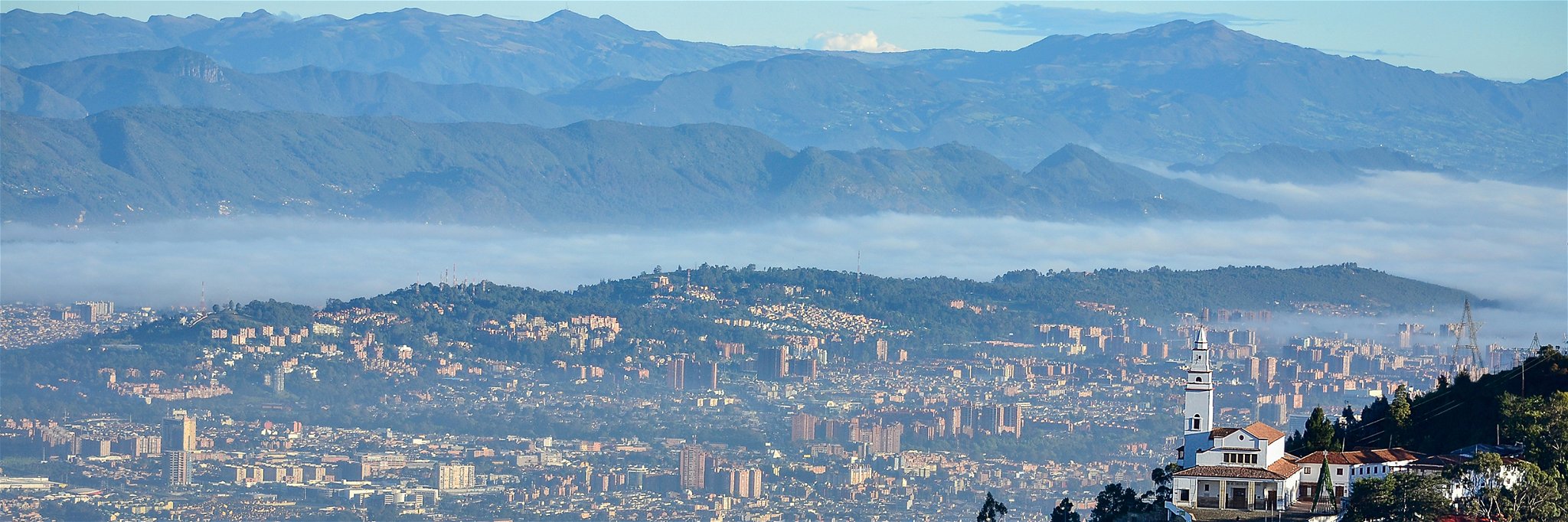 Aerial view of Bogota, Colombia.
