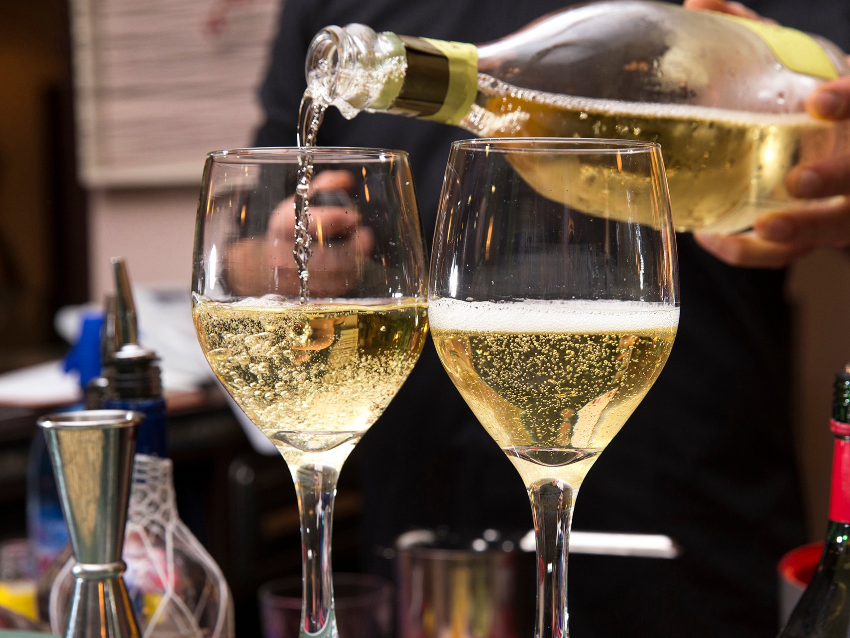 Glasses of Franciacorta: Wine has been produced in the area for centuries.