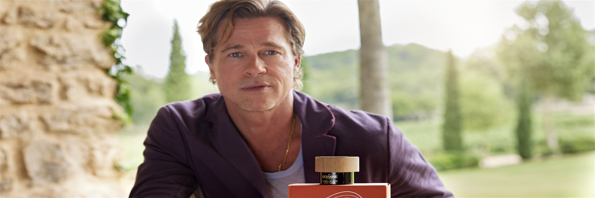 Brad Pitt and his new skincare range.