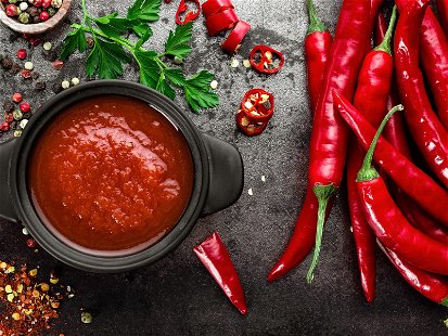 Capsaicin is responsible for the hot taste in&nbsp;chilli peppers.