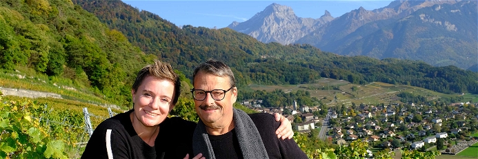 Denise Crettol und Bernard Cavé.