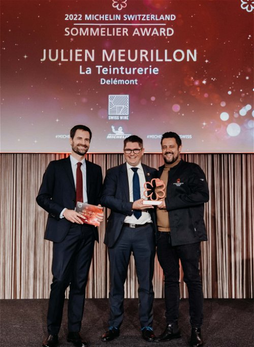 &nbsp;Julien Meurillon, Gastgener im Restaurant «La Teinturerie», wurde mit dem Sommelier Award geehrt.
