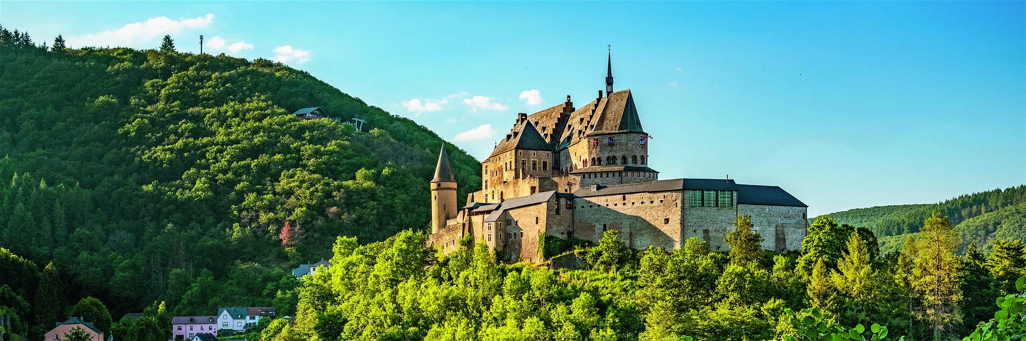 The magnificent Vianden Castle near the German border.