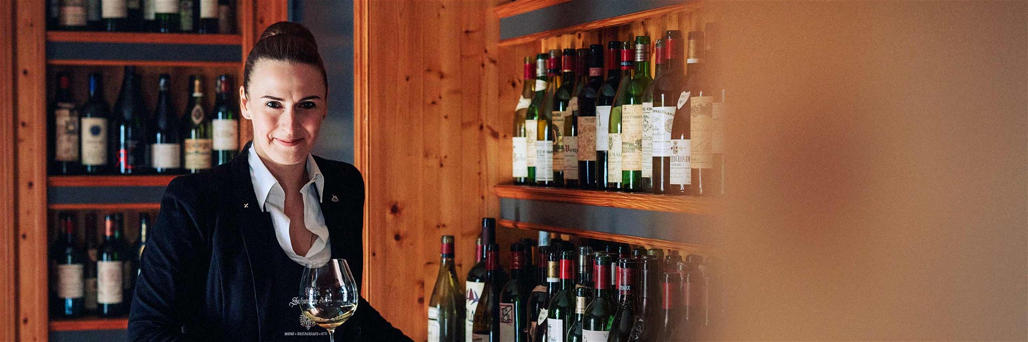Melanie Wagner, sommelier at the&nbsp;Schwarzer Adler, which offers 4,000 items on its wine list.