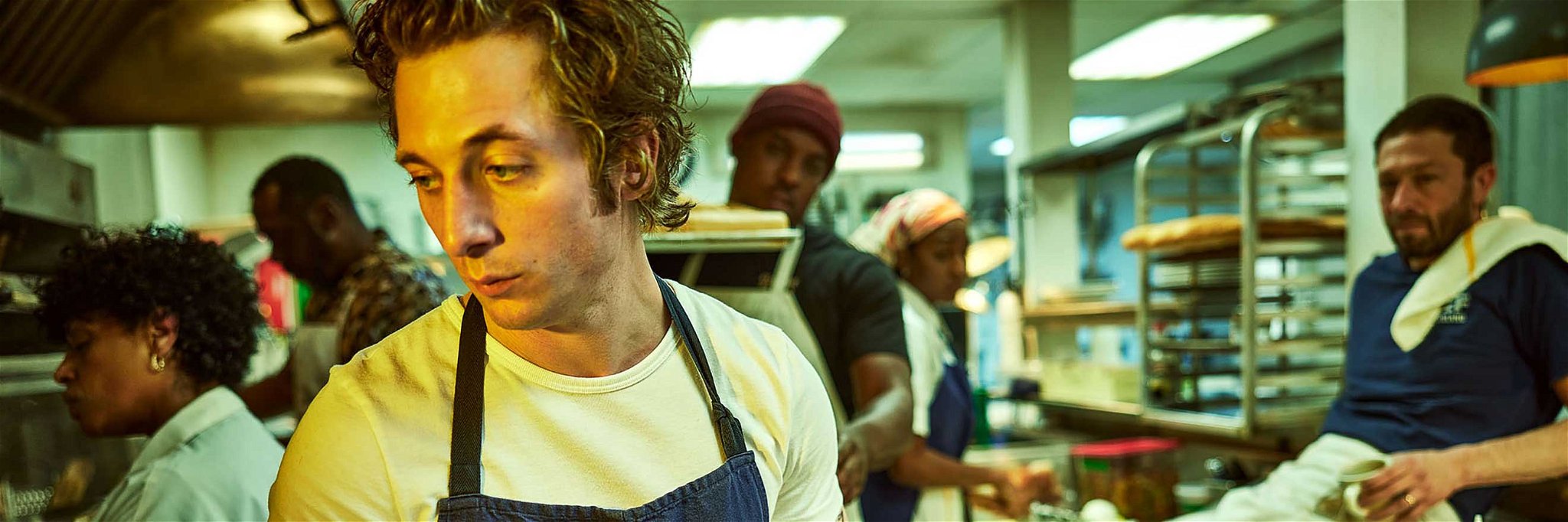 Carmy played by Jeremy Allen White has to prove himself in his new kitchen.