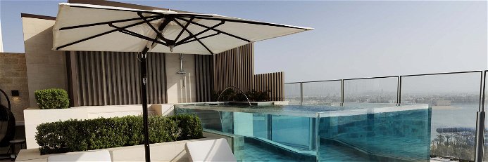 Die Suiten und Signature Penthouses des »Atlantis The Royal« verfügen über einen privaten Infinity-Pool.