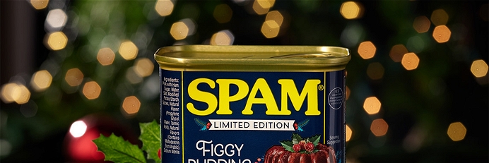 Spam Figgy Pudding will be available until the end of December.