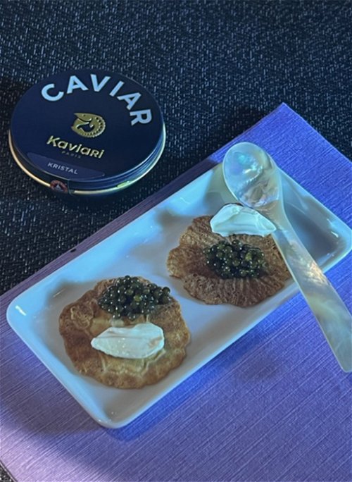 Bricelets mit Kaviari Kaviar.