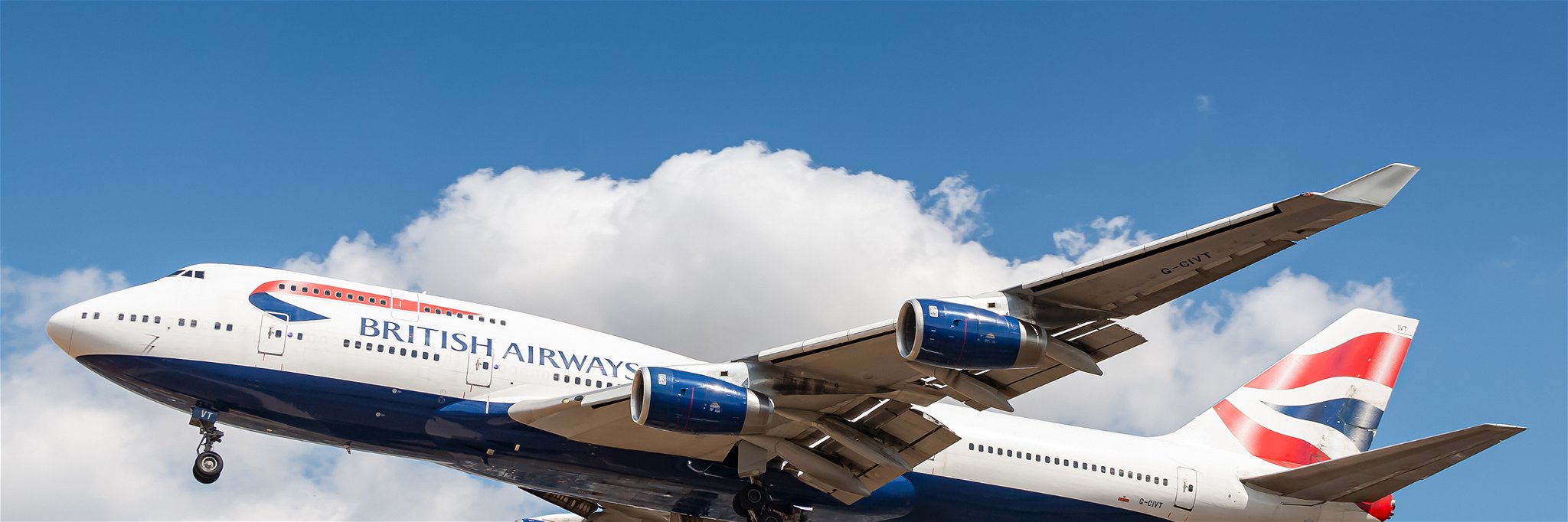 British Airways Boeing 747 airplane at London Heathrow.