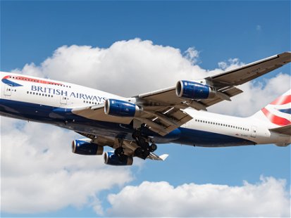 British Airways Boeing 747 airplane at London Heathrow.