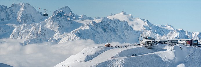 Das Schweizer Skigebiet Verbier.