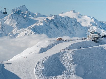 Das Schweizer Skigebiet Verbier.