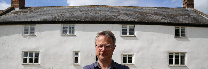 Hugh Fearnley-Whittingstall in the River Cottage garden.