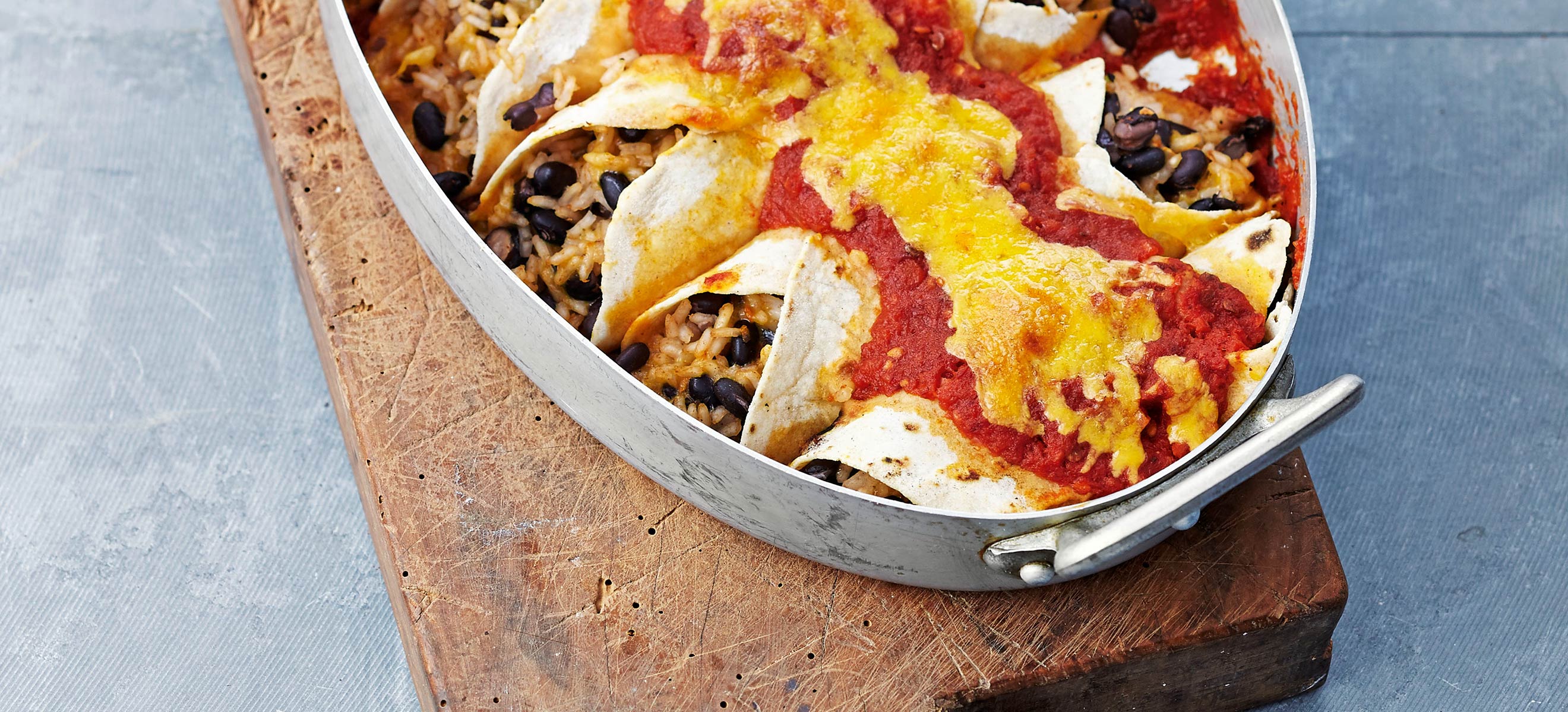 Enchiladas mit Reis und Käse / Rice and Cheese Enchiladas - Rezepte ...