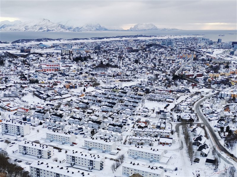 Bodø, Norway, in winter.