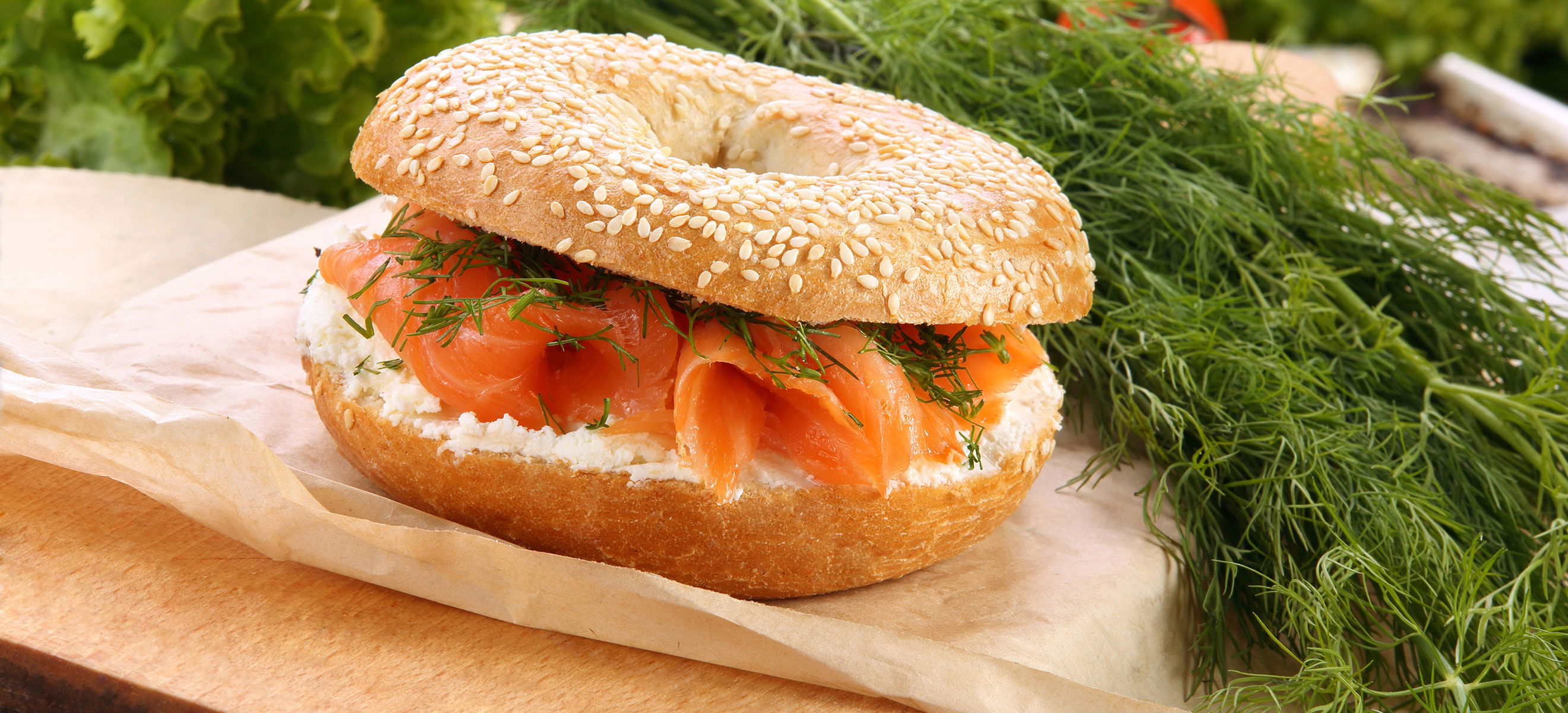 Smoked salmon and cream cheese bagel - delicious. magazine