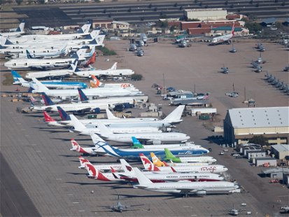 View of Pinal Airpark, Arizona. 