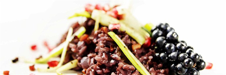 Red Wine Risotto with Leeks, Bacon&nbsp;and Pomegranate