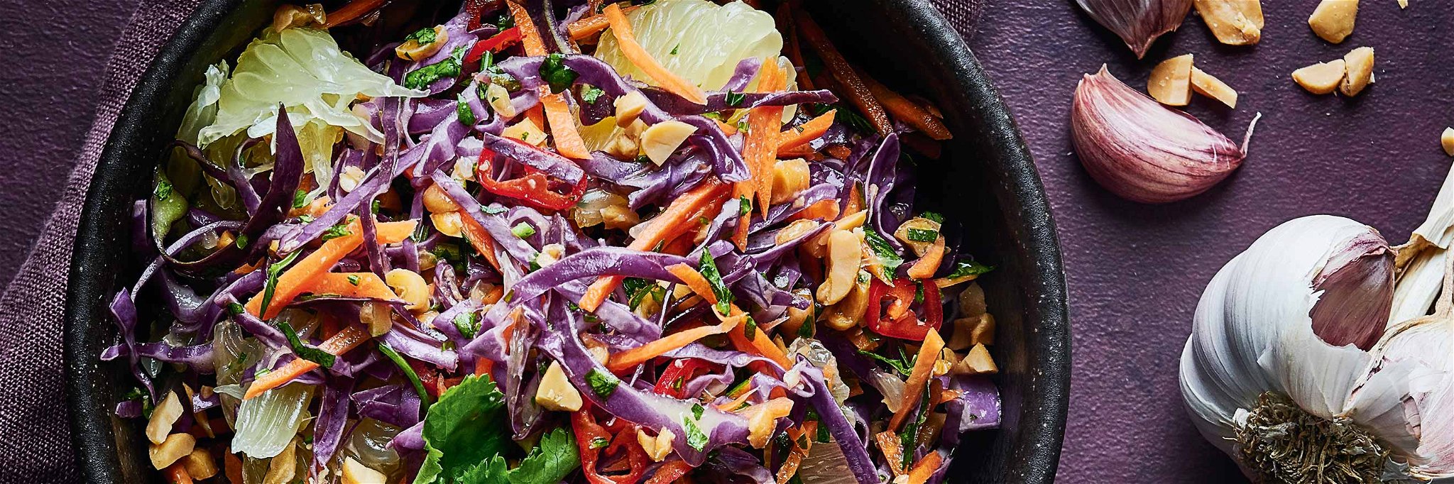 Coleslaw of Red Cabbage and Citrus Fruit