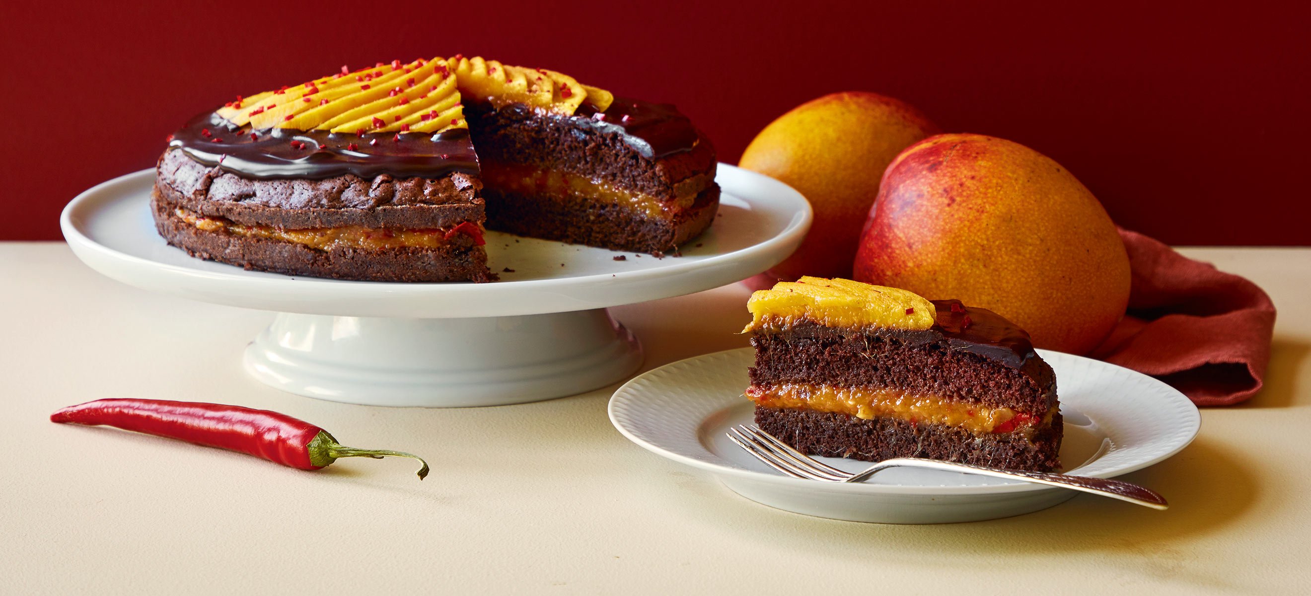 Mango Mousse Chocolate Cake - Oh Sweet Day! Blog