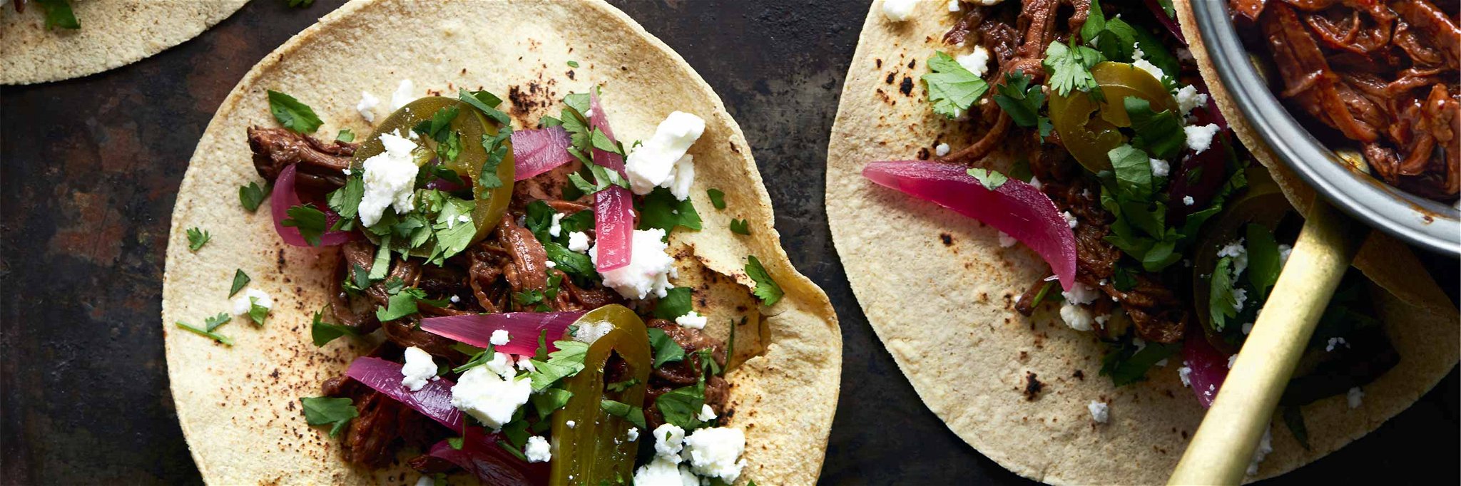 Tacos with Braised Beef and Chocolate