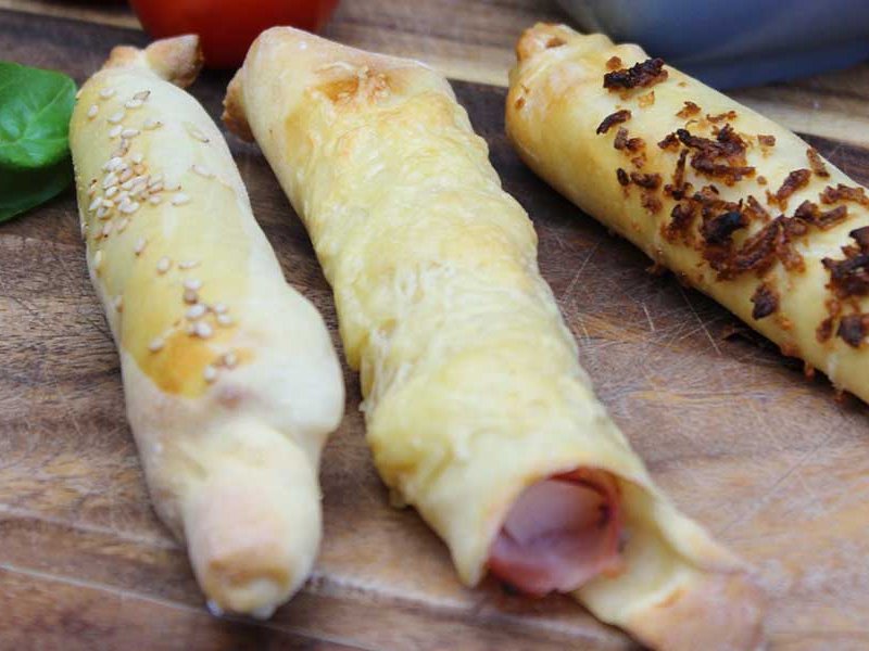 Ham and Asparagus Pastry Rolls