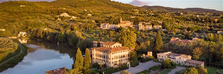 Die «Villa la Massa» liegt eingebettet von den Hügeln des Chianti direkt am Arno.