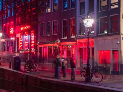 Red light district of Amsterdam.