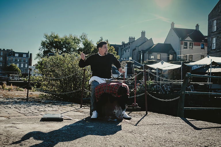 Tim Mälzer in Edinburgh, Schottland.