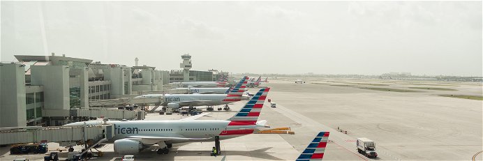 American Airlines planes at Miami International Airport