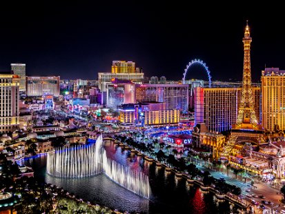 Las Vegas Nevada 2018 09 13 panoramic view of the Las Vegas Strip