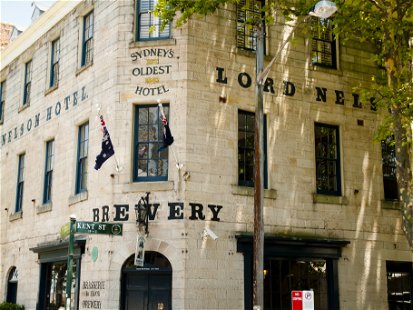 SYDNEY, AUSTRALIA - December 12, 2016: The Lord Nelson Hotel is the oldest hotel in Sydney located in The Rock dictrict