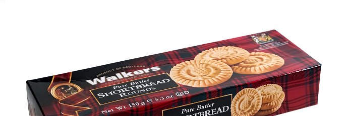 Box of Walkers Scottish pure butter shortbread 