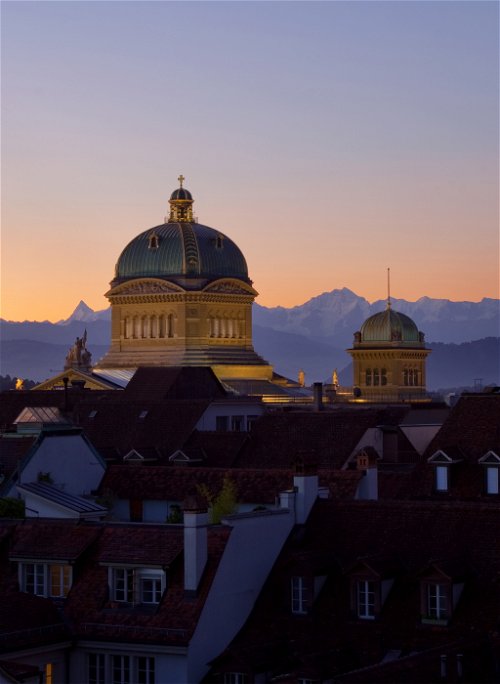 Die «Sky Terrace» bietet einen 360-Grad-Panoramablick über Berns Skyline.