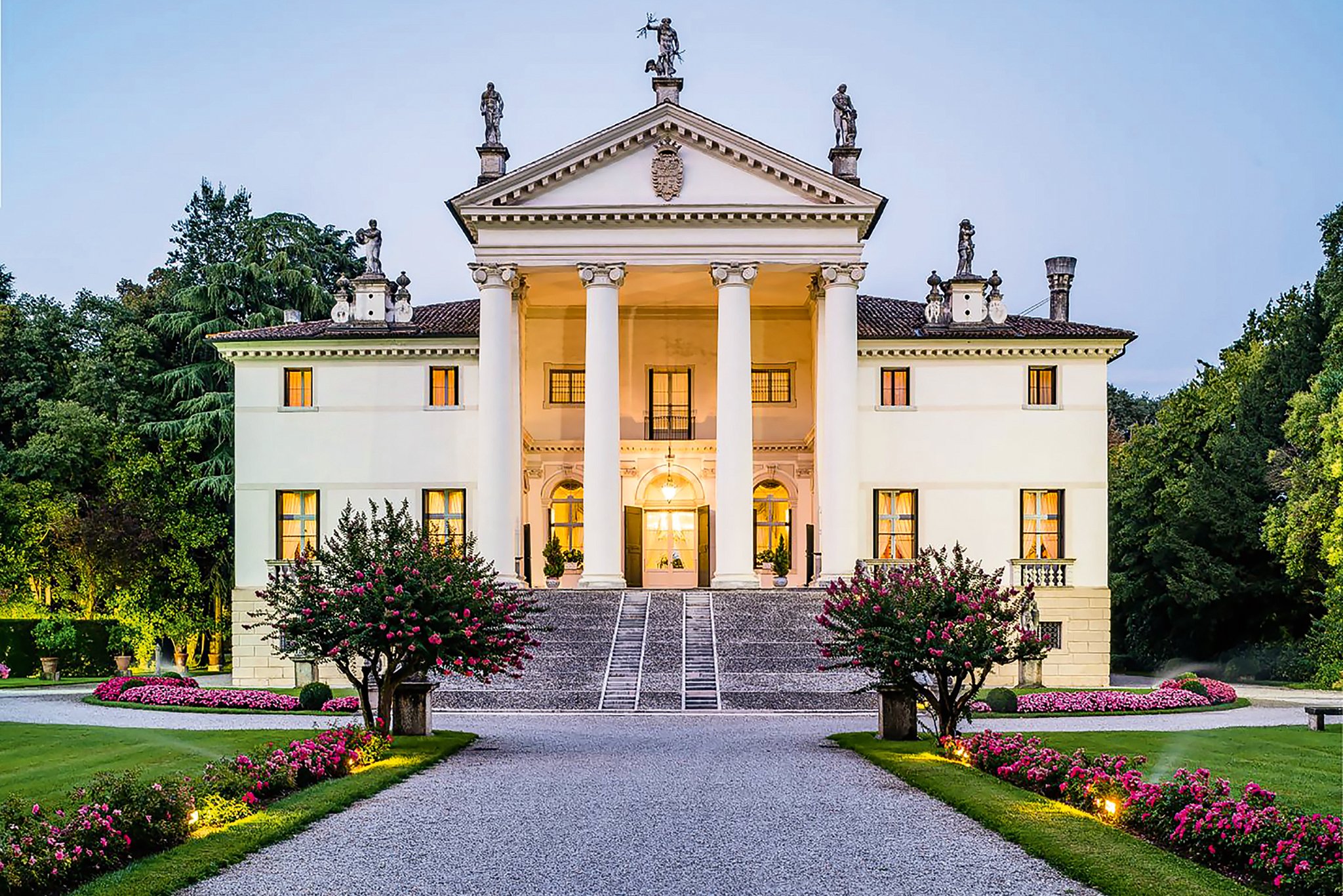 The Villa Sandi, home to the producer of the same name. The building from the early 17th century was built in the style of the Renaissance architect Andrea Palladio.