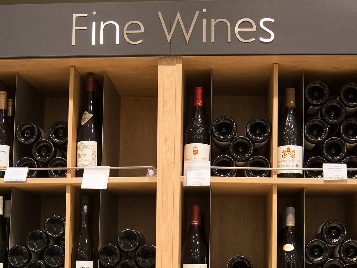 Fine wines for sale at Waitrose