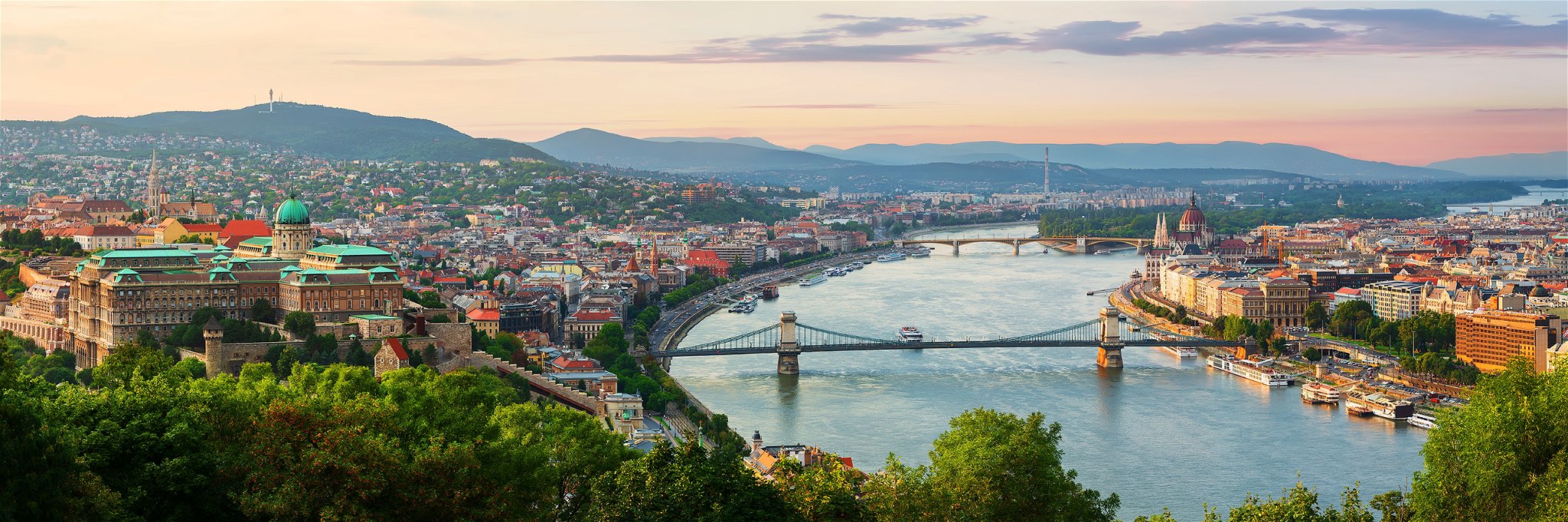 Panoramablick auf Budapest, Ungarn.