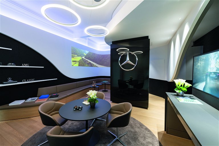 Mercedes-Benz Lounge in der Innestadt von Baden-Baden.