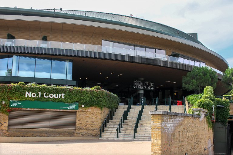 No 1 Court Entrance, Wimbledon Lawn Tennis Association, London.
